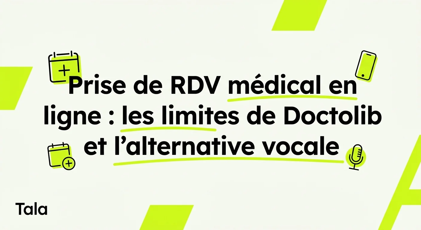 Prise de RDV médical en ligne : limites et alternative vocale