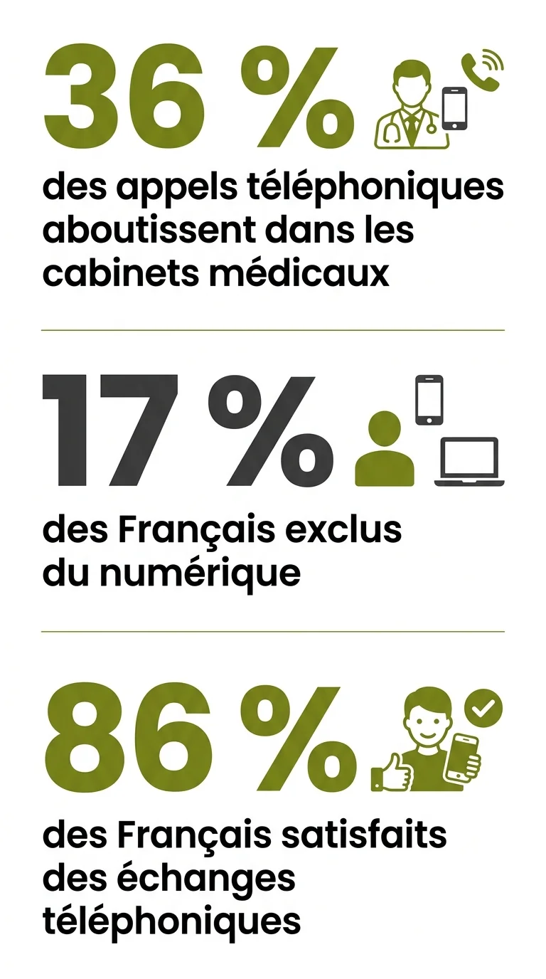 Chiffres clés : appels manqués et exclusion numérique en France
