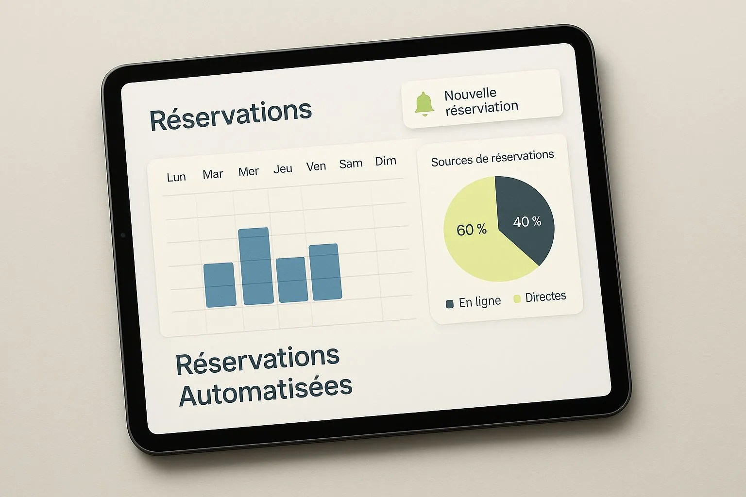Infographic about Gestion des réservations chambre d'hôtes IA