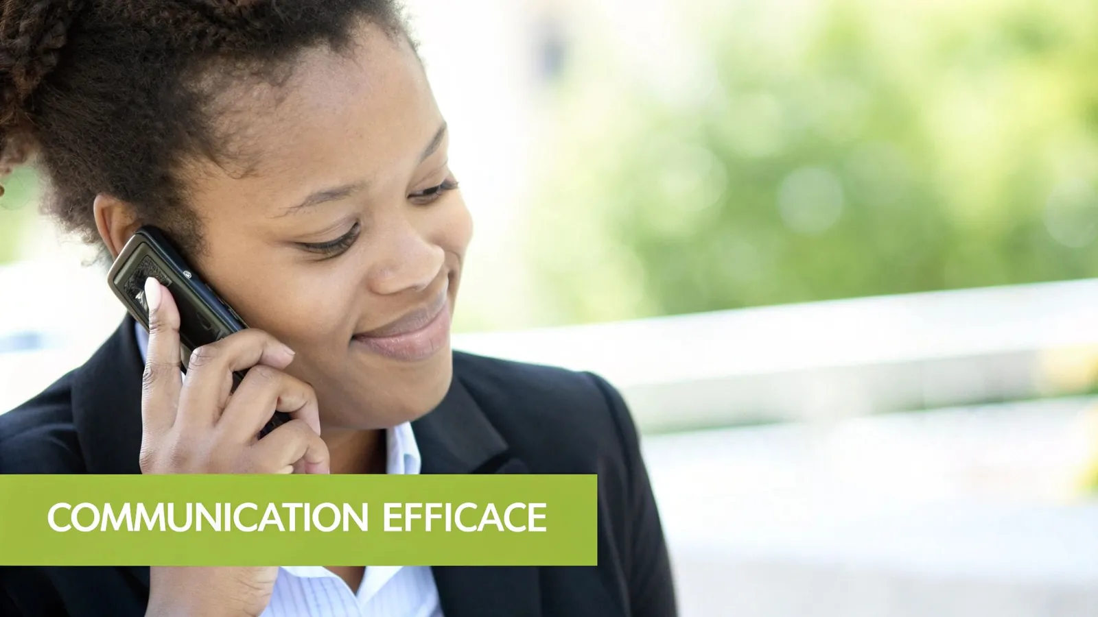 Une femme effectuant un appel téléphonique avec un casque.