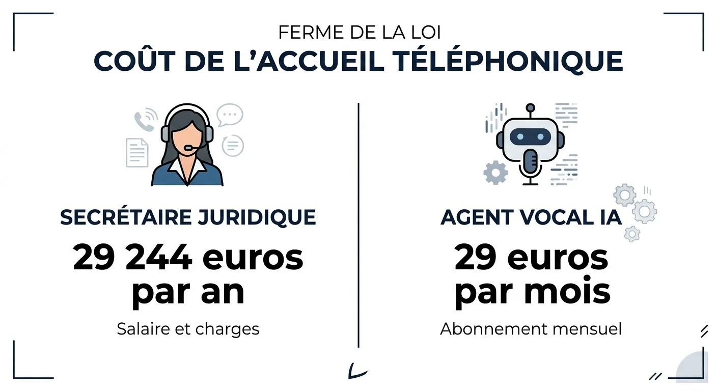 Comparatif coût accueil téléphonique avocat