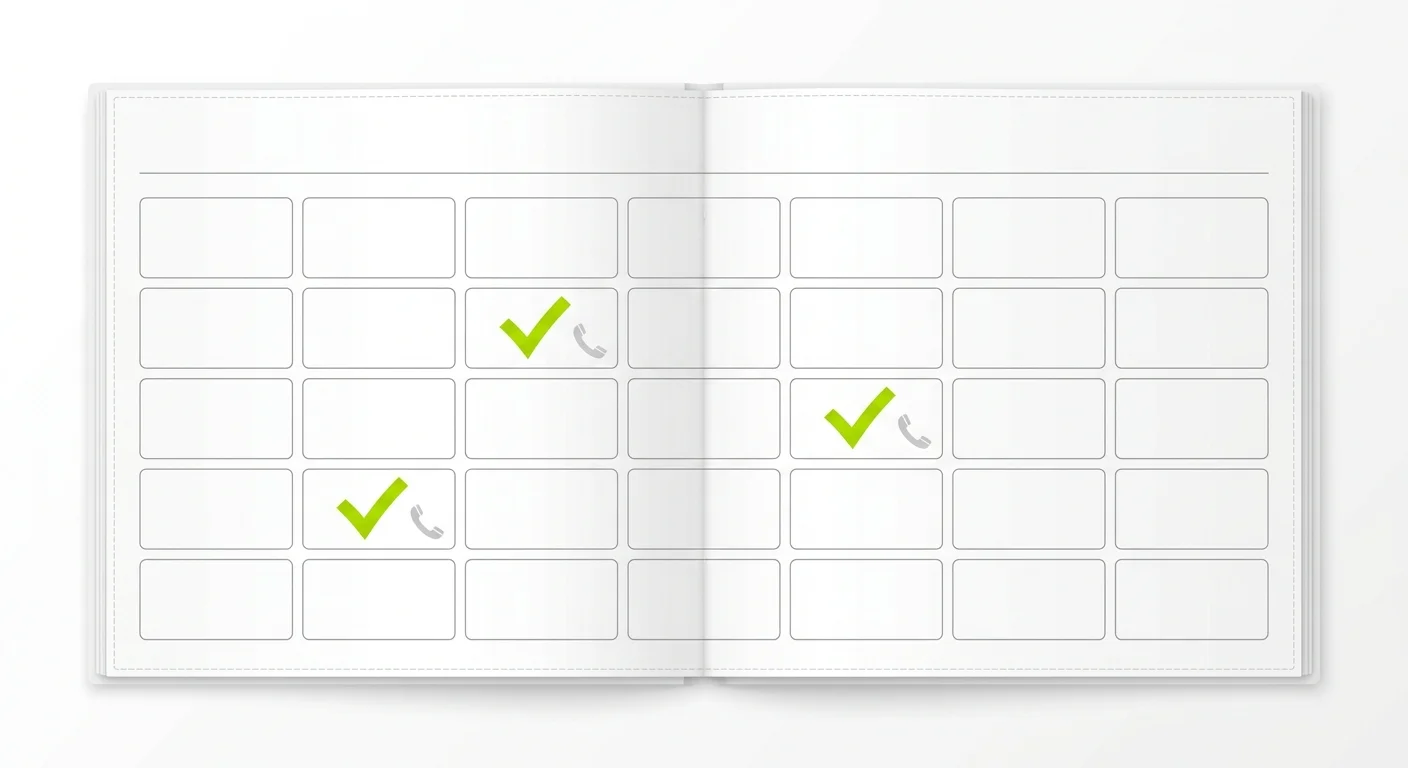 Illustration d'un calendrier de rappels de rendez-vous automatiques par téléphone