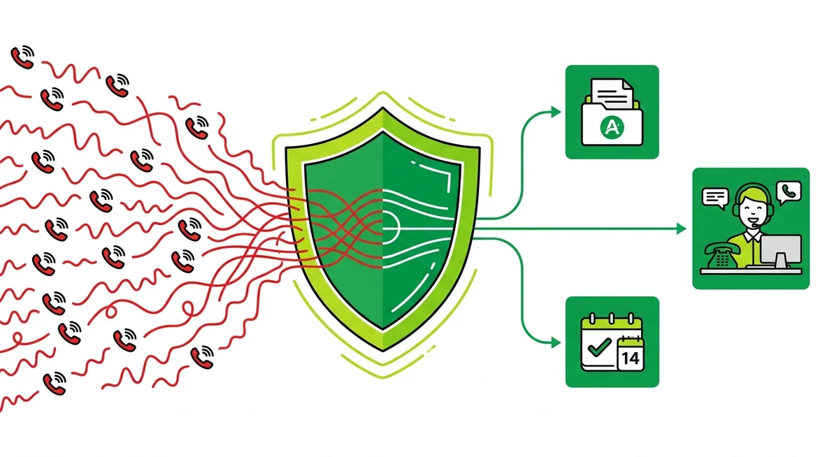 Infographie : volume d'appels filtrés par Tala pour les cabinets d'assurance